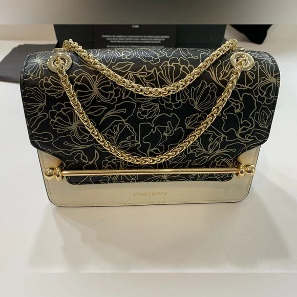 Rare Strathberry East West Mini - Black/Vanilla/Gold - Picture 6 of 16